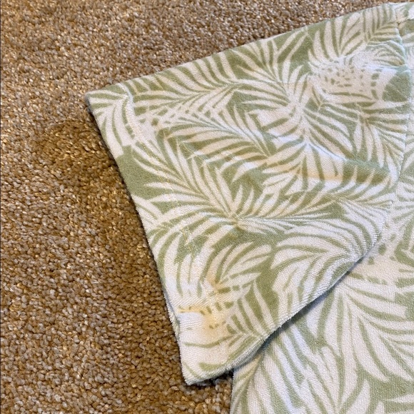 C&C California Terry Towel Fern S/S Polo Shirt Green White Size XXL - Picture 7 of 9